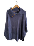 Simply Noelle Cowl Neck Poncho Sweaters