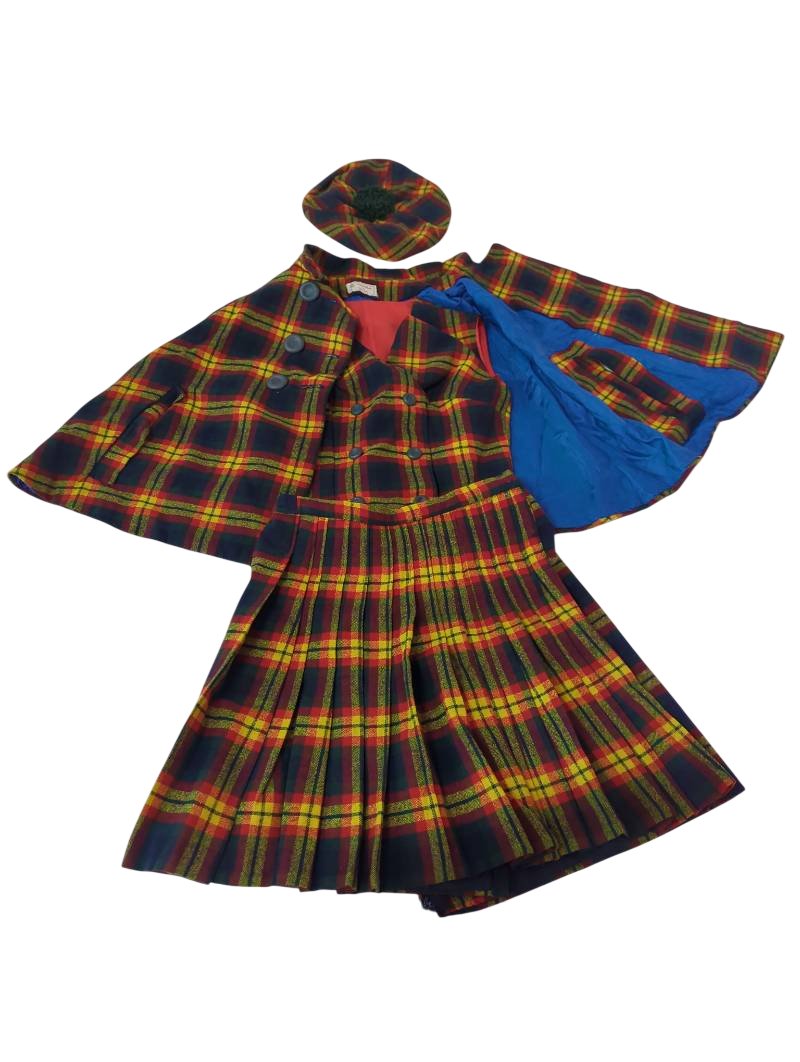 Handmade Plaid Wool Set Vintage
