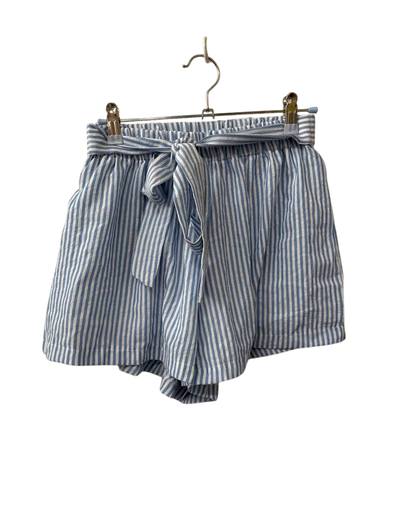 Tie-Waist Striped Shorts