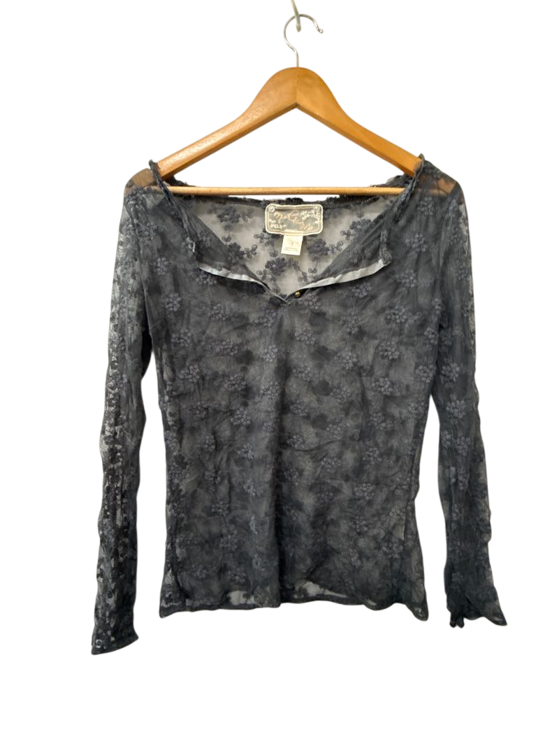 Not & Me Sheer Floral Long Sleeves