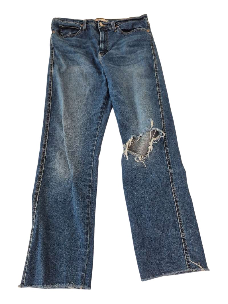 Levis Distressed Straight Leg Jeans