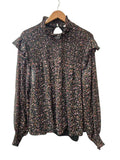 Ophelia Roe Mock Neck Blouse Long Sleeves