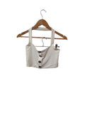 Publik Buttoned Crop Top Tanks