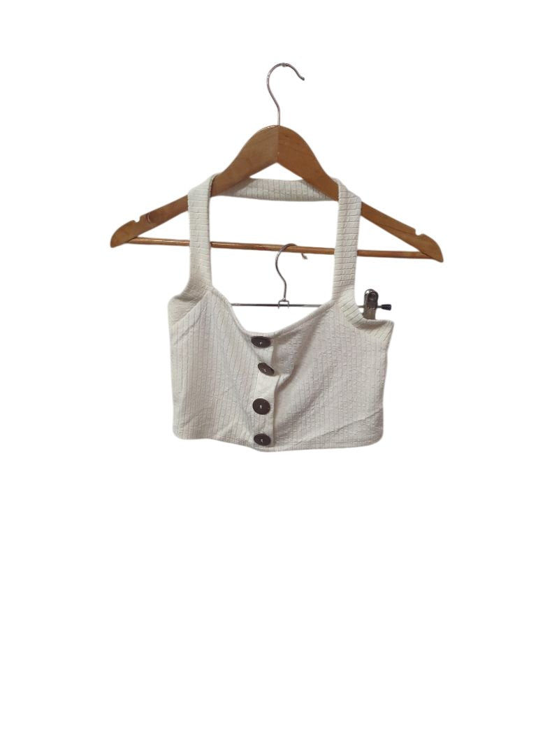 Publik Buttoned Crop Top Tanks