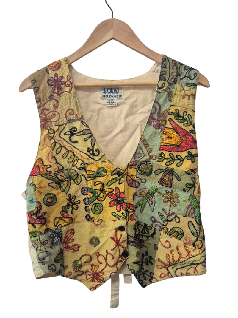 Soho Compagnie Vintage Embroidered Vest Vintage