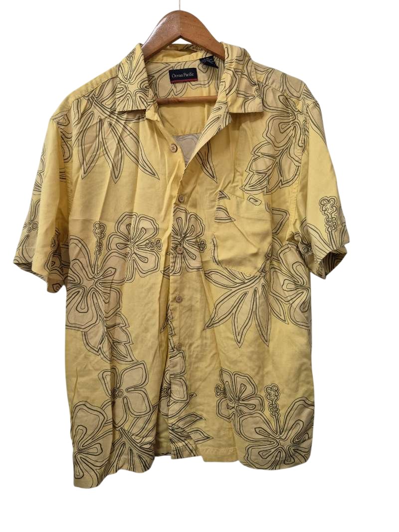 Ocean Pacific Floral Hawaiian Shirt Vintage