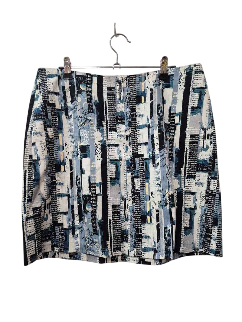 Clio Abstract Print Skirt Vintage