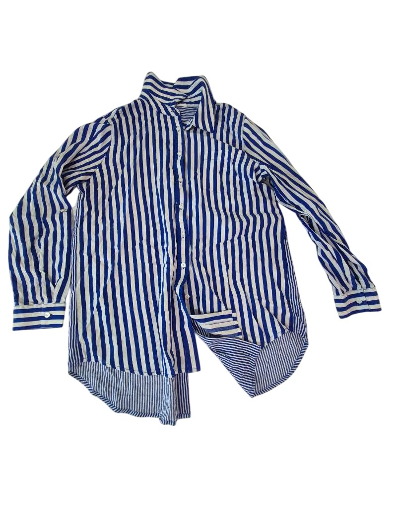 Jane & Delancy Button-Up Striped Long Sleeves