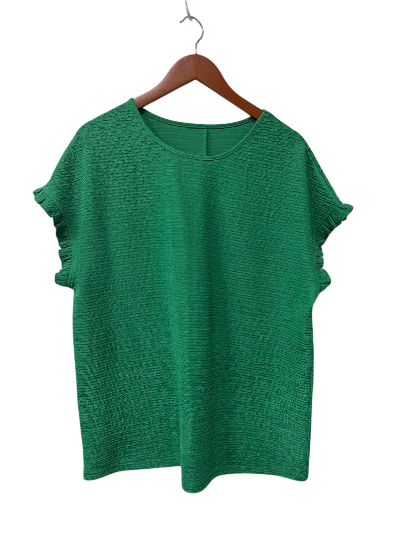 Textured Crewneck Short Sleeves