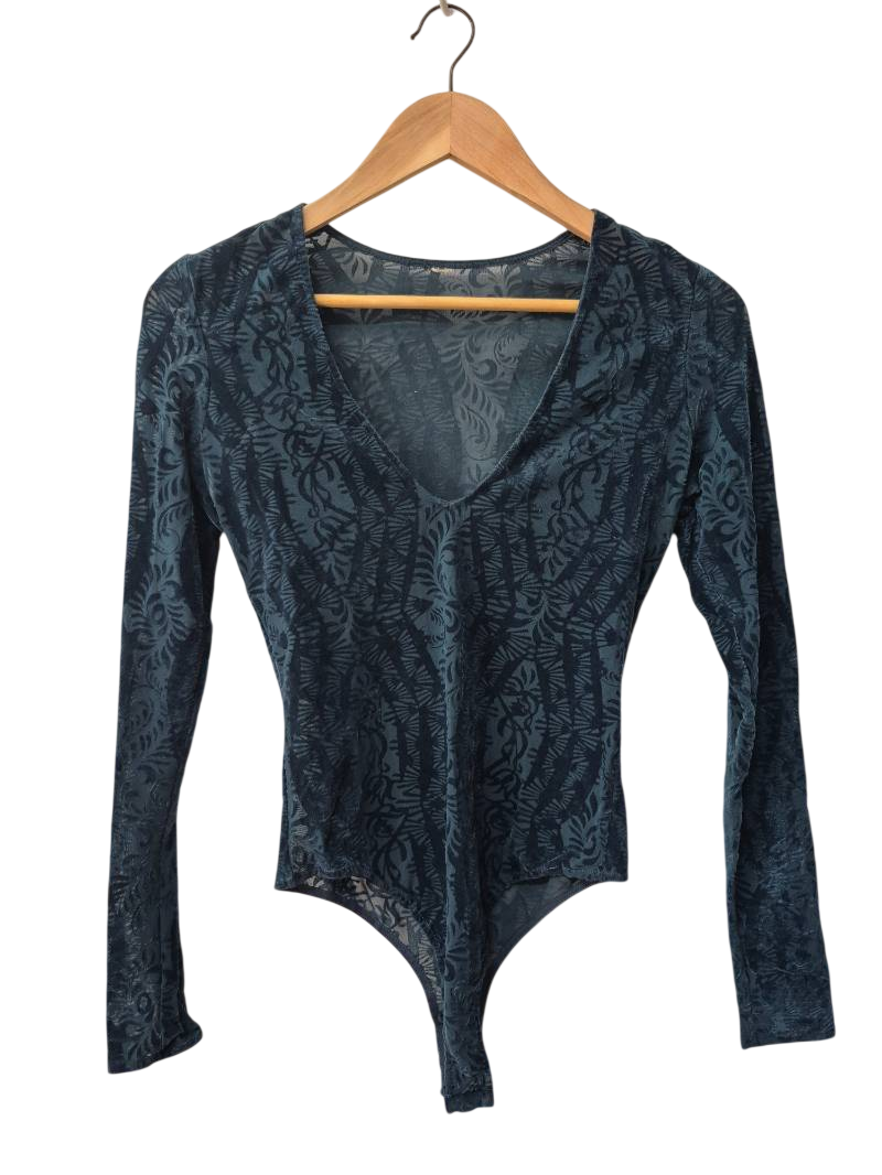 V-Neck Bodysuit Long Sleeves