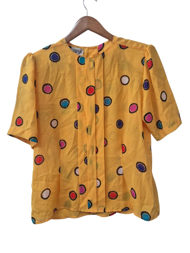 SK & Company Polka Dot Blouse Vintage