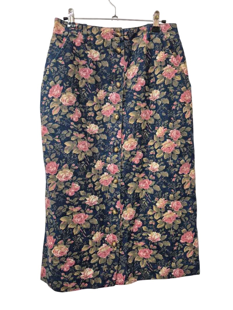 Orvis Floral Midi Skirt Vintage