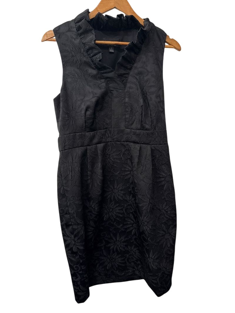 Connected Apparel Sleeveless Ruffle Neck Dresses