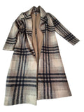 Carole Wren Plaid Long Coat Outerwear