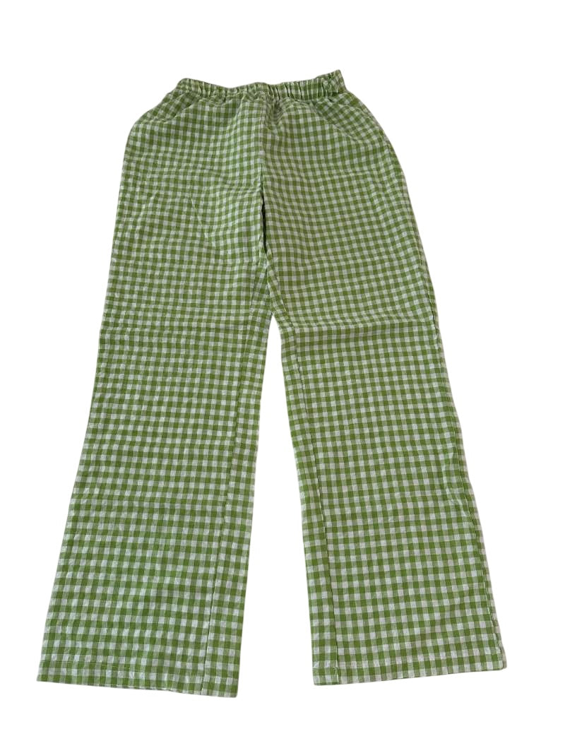Checkered Wide Leg Pants