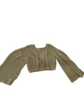 Crochet Tie-Front Long Sleeves