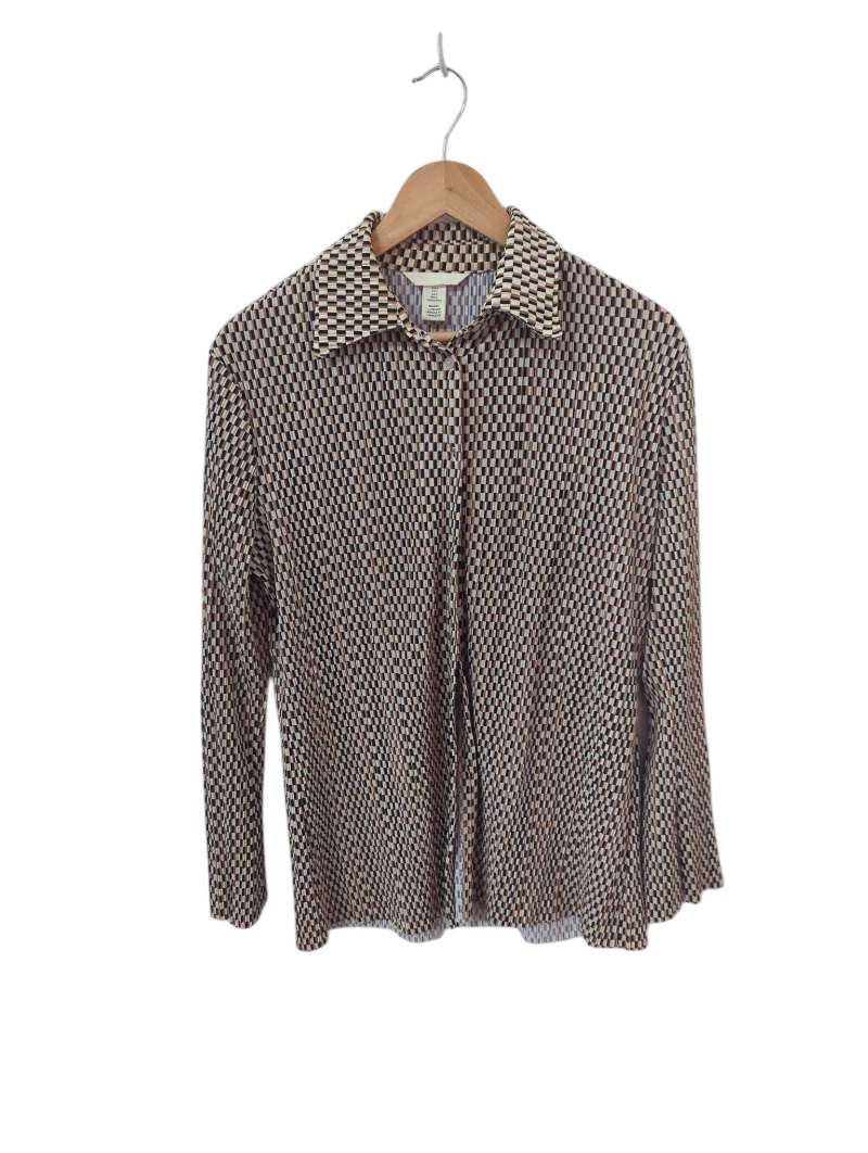 H&M Patterned Button-Up Long Sleeves