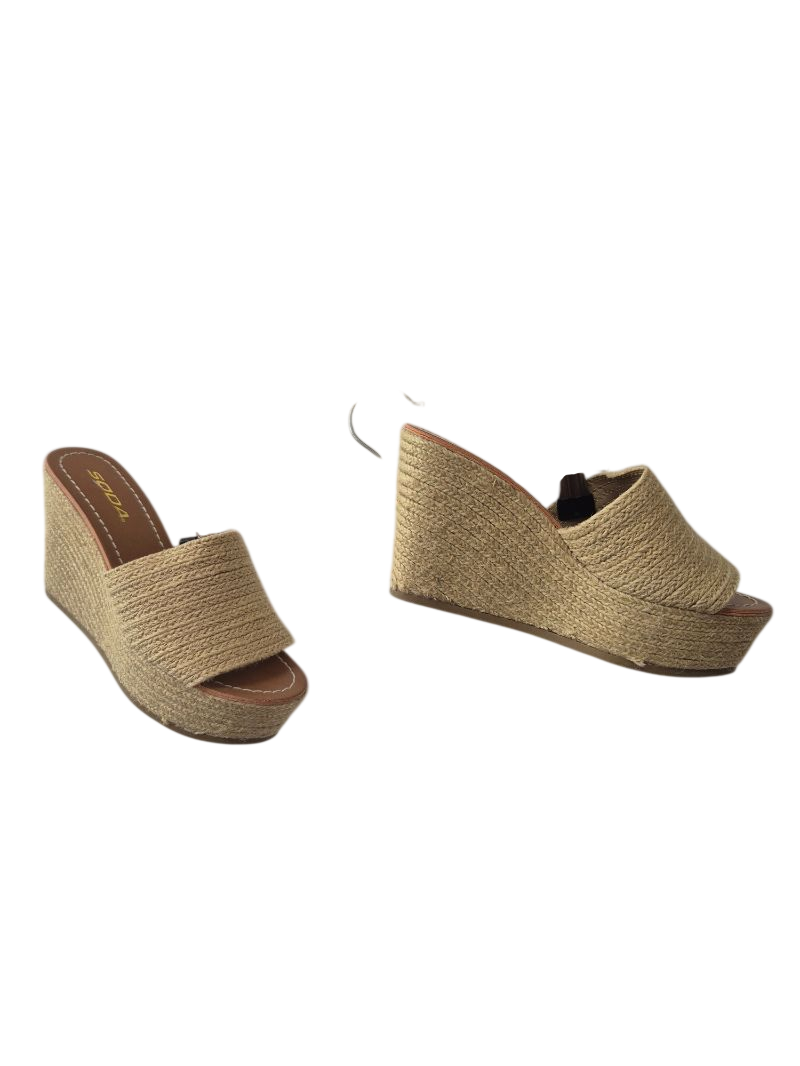 Soda Woven Platform Sandals