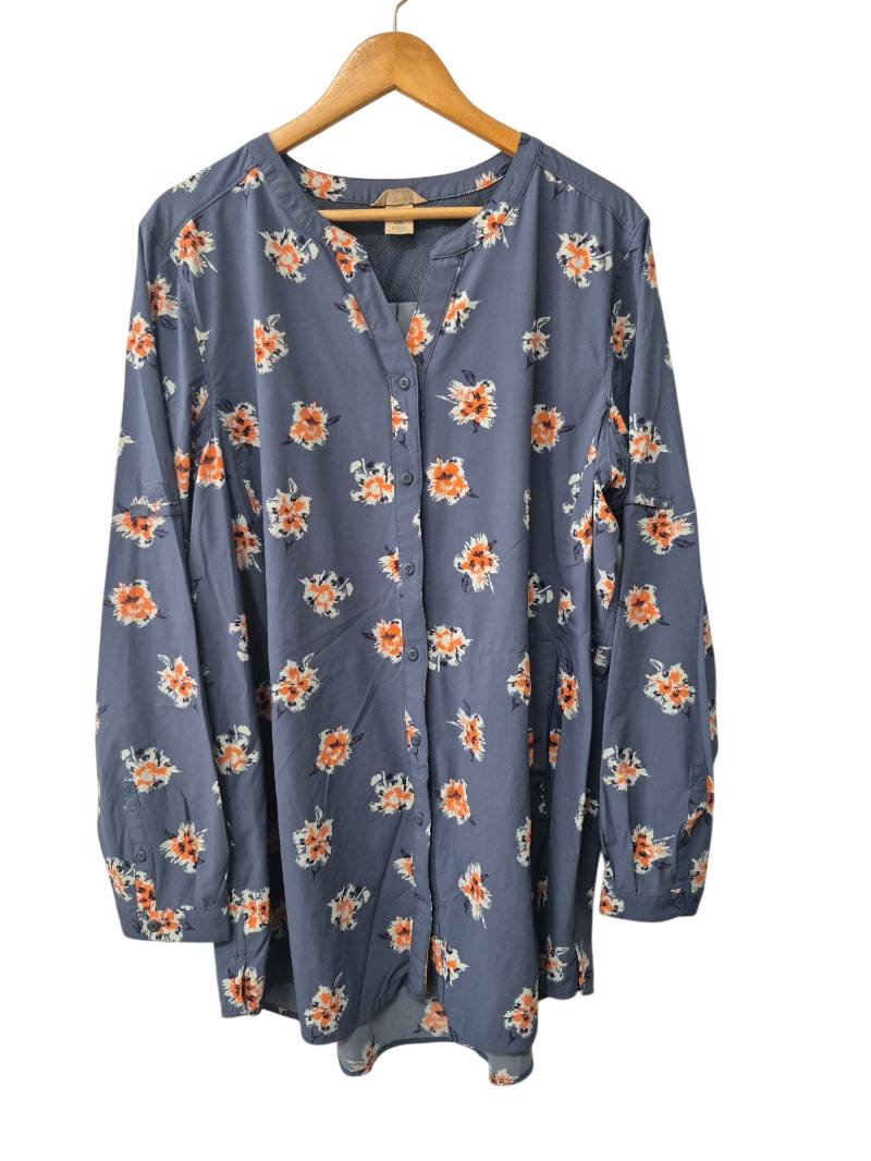 Duluth Trading Co Floral Button-Up Long Sleeves