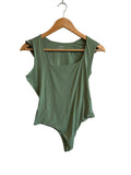 Pumiey Asymmetrical Bodysuit Short Sleeves