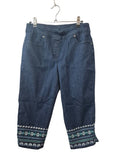 Allison Daley Embroidered Capris Jeans
