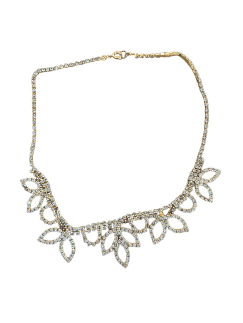 Crystal Leaf Necklace Jewelry