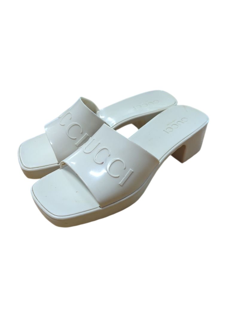 Gucci Block Heel Slides Heels