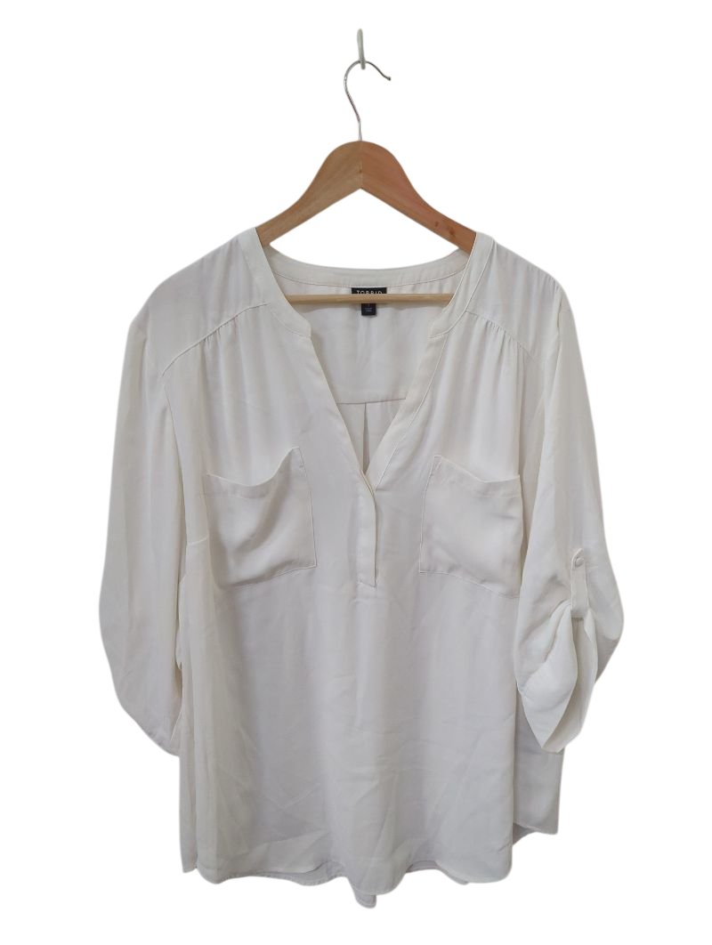Torrid V-Neck Blouse Long Sleeves