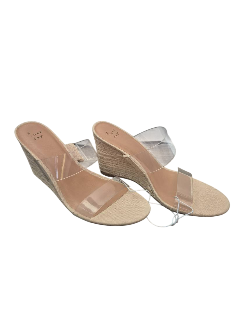 A New Day Clear Strap Wedges Sandals