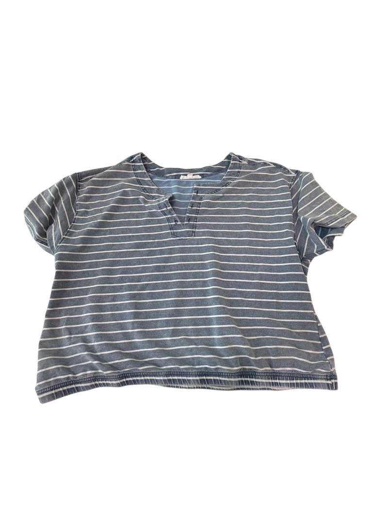 Jane & Delancy Striped V-Neck Short Sleeves