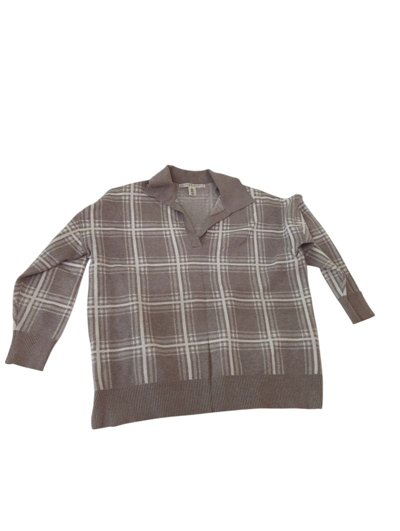 Max Studio Collared Pullover Long Sleeves