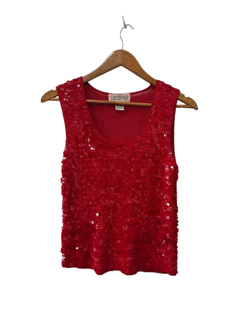 I.S.C Sport  Sequin Tank Top Vintage