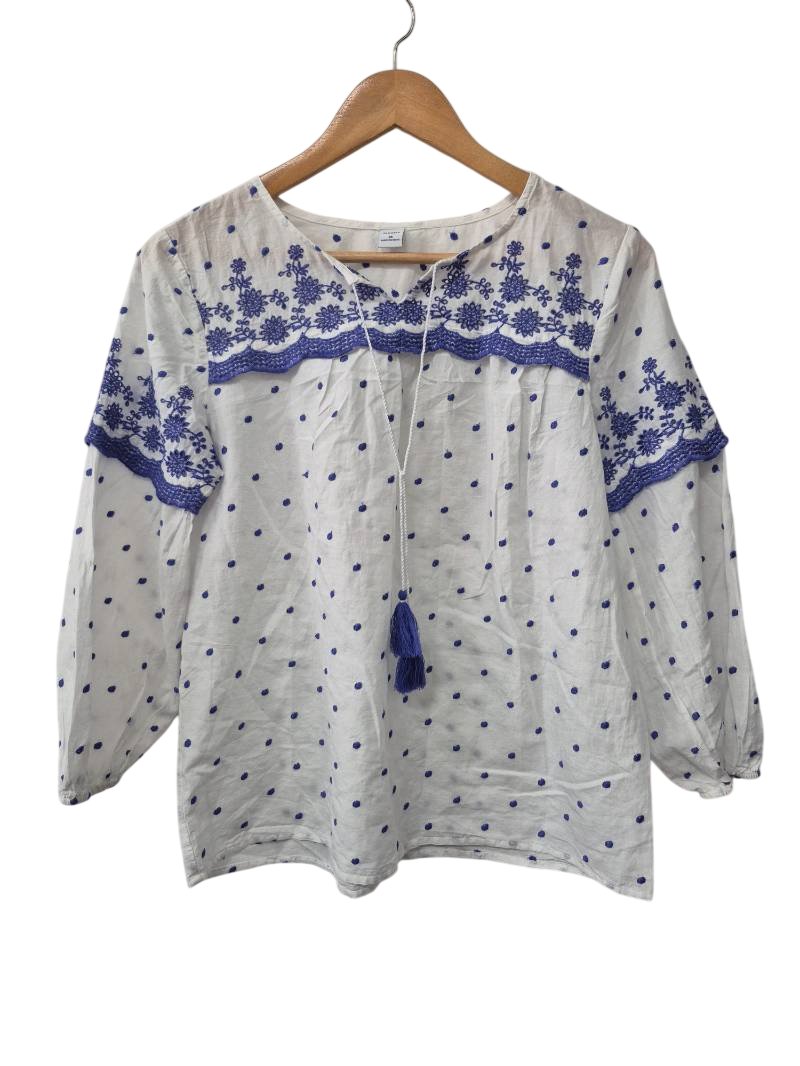 Old Navy Embroidered Blouse Long Sleeves