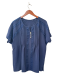 Lace Accent Tunic Short Sleeves