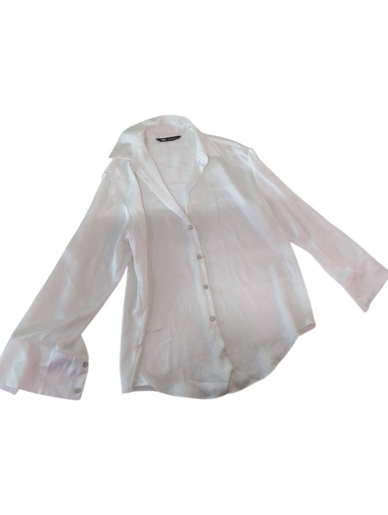 Zara Button-Up Blouse Long Sleeves