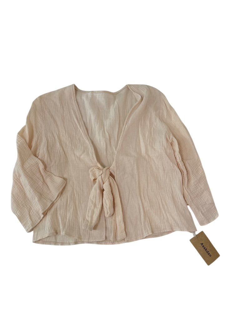 Asskdan Tie Front Long Sleeves
