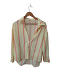 S Striped Button-Down Short Sleeves