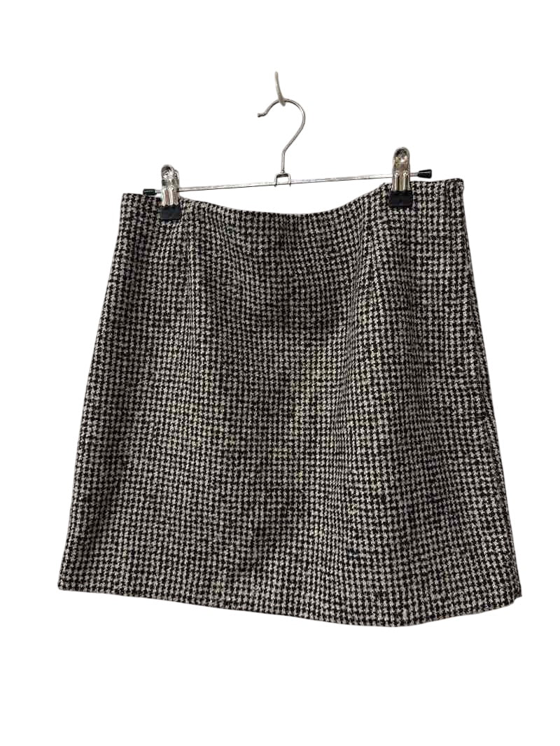 H&M Houndstooth A-Line Skirt
