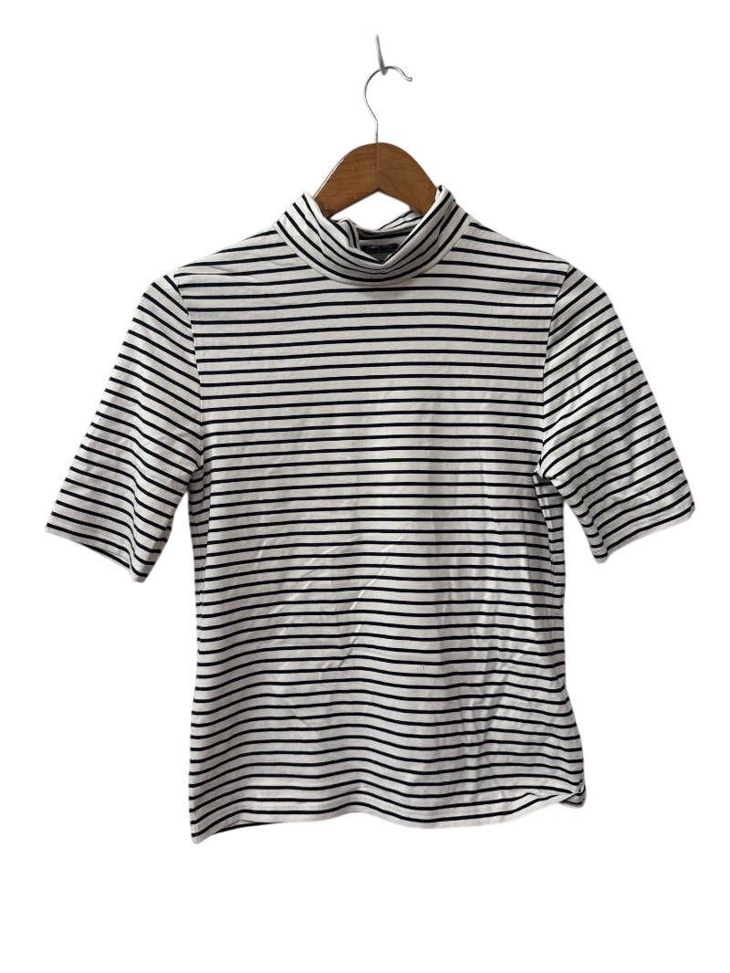 J.Crew Striped Turtleneck Short Sleeves