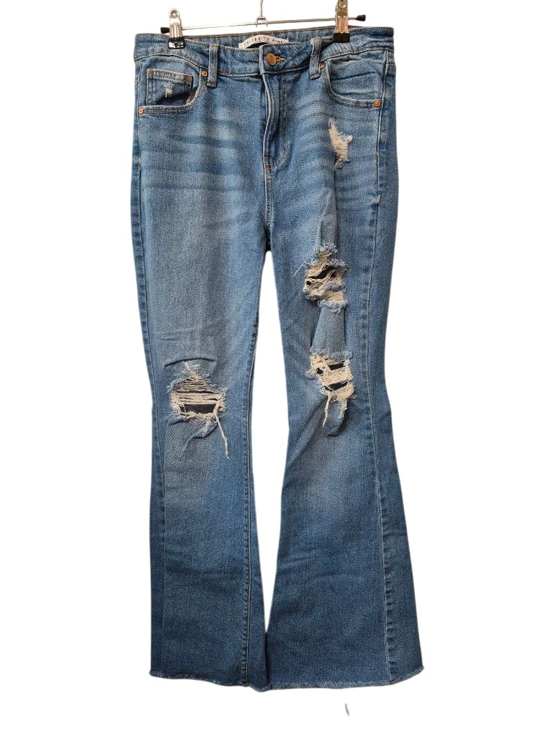 Celebrity Pink Distressed Flare Jeans