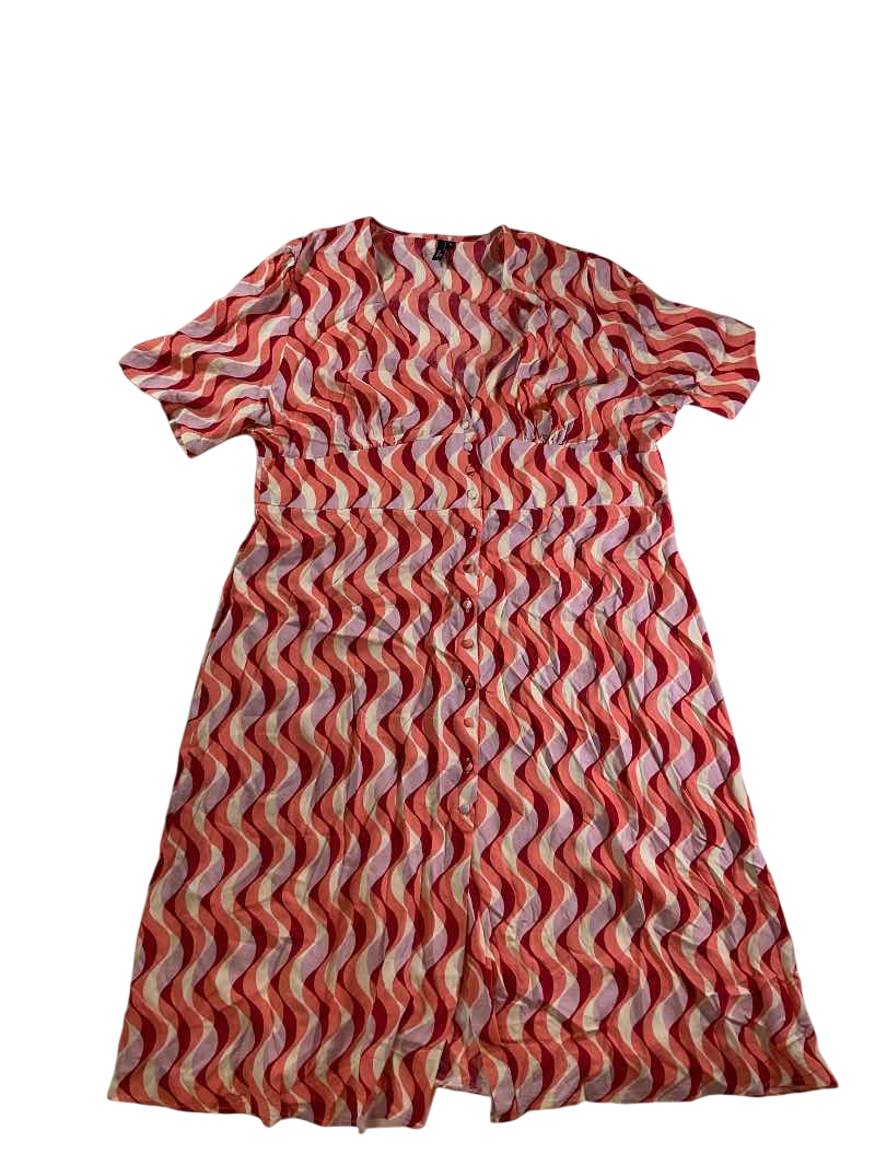 Nobody’s child Wave Print Button-Down Dresses