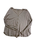 Out From Under Button-Up Waffle Knit Long Sleeves