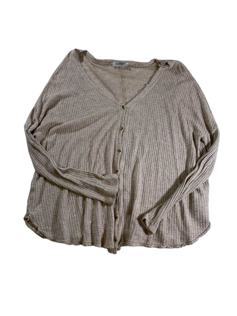 Out From Under Button-Up Waffle Knit Long Sleeves