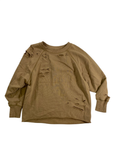Aerie Distressed Crewneck Long Sleeves