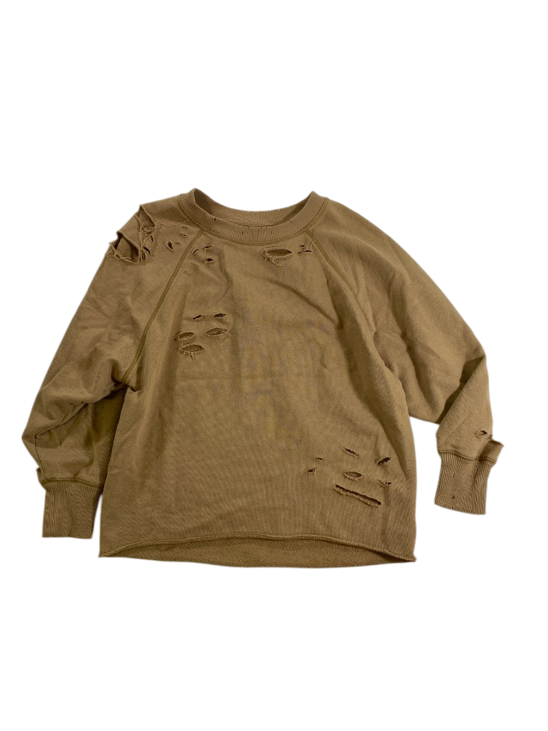Aerie Distressed Crewneck Long Sleeves