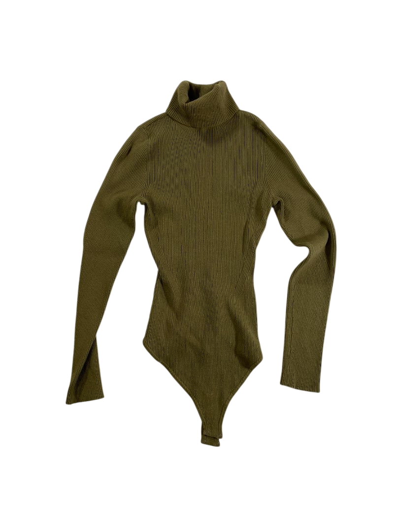 Abercrombie & Fitch Ribbed Turtleneck Bodysuit Long Sleeves