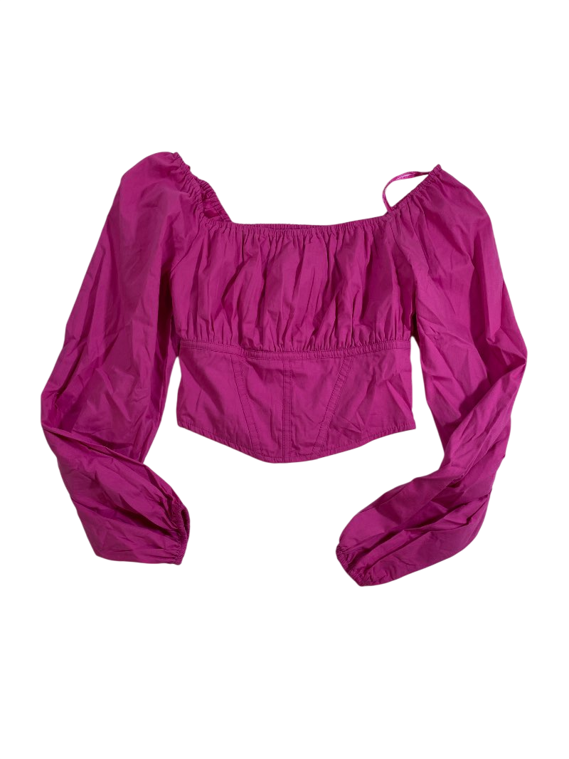 Long Sleeve Off-Shoulder Crop Top Long Sleeves