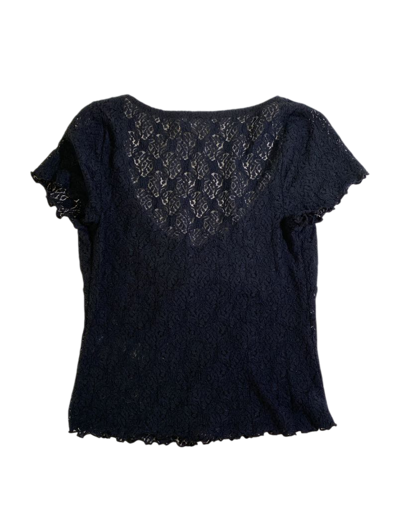 Urban Outfitters Tie-Front Lace Short Sleeves