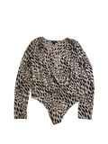 Express  Wrap Front Long Sleeve Bodysuit