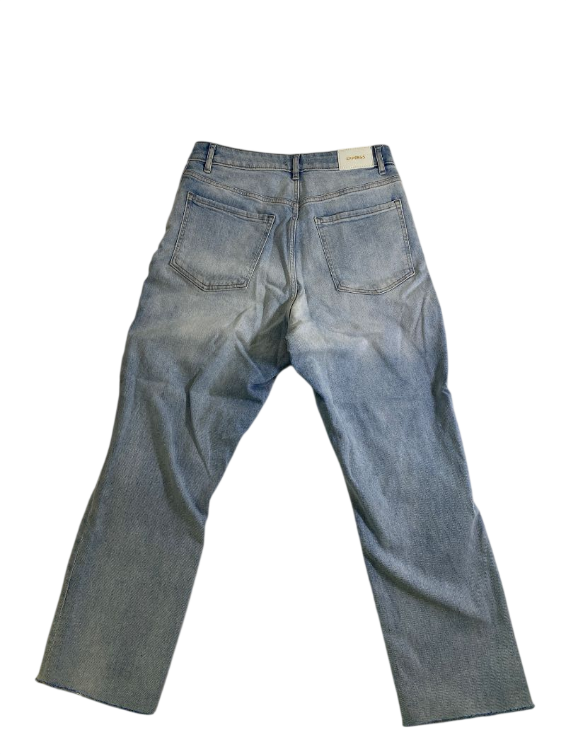 Express  Distressed Straight Leg Jeans